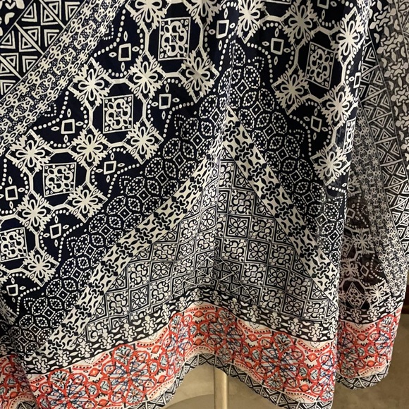 JESSICA SIMPSON MATERNITY sundress bodice ruffle Handkerchief hem Size large - Picture 4 of 11